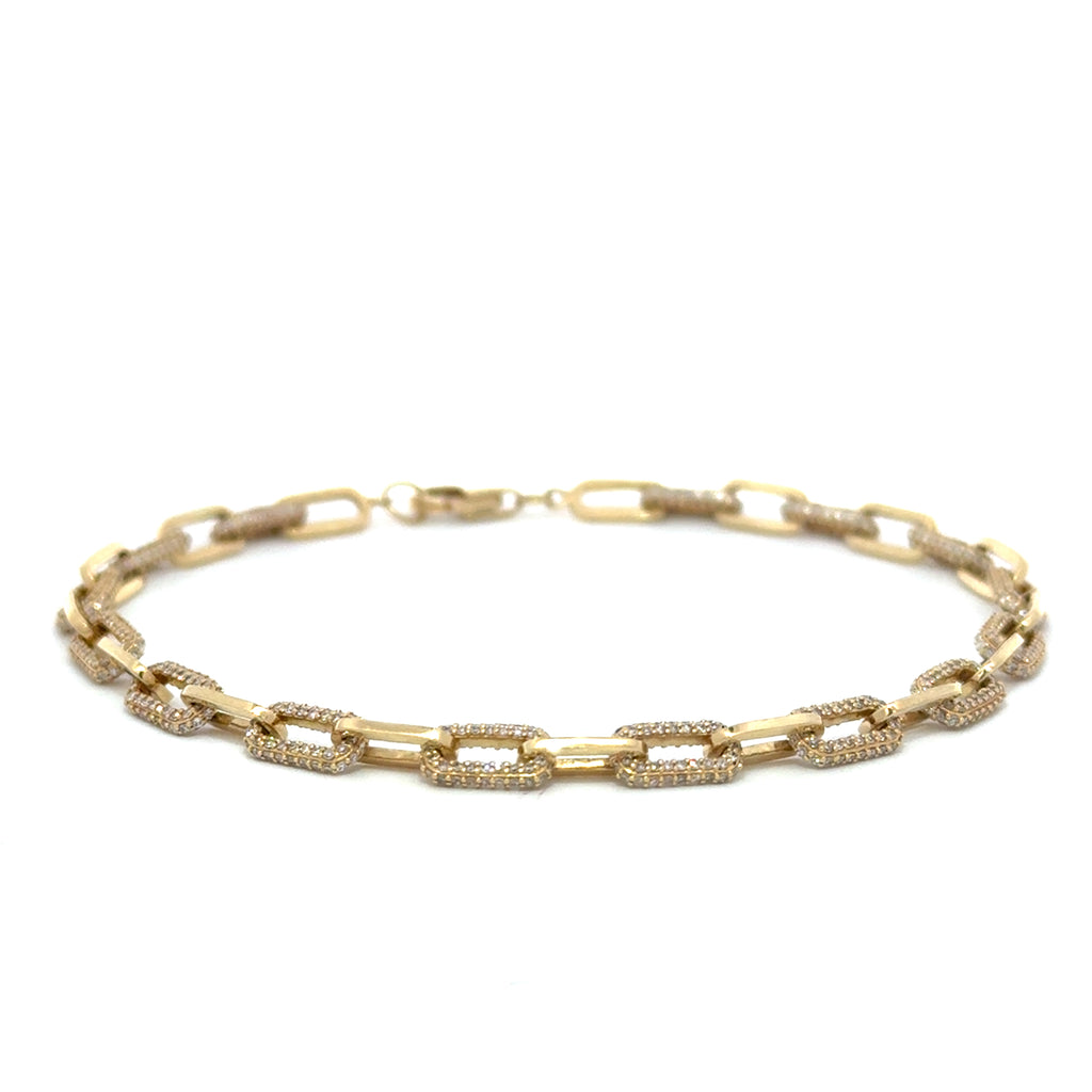 Alternating Diamond Link Unity Bracelet