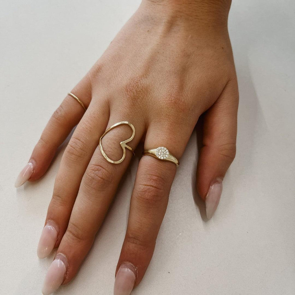 Diamond Signet Ring - Nashelle