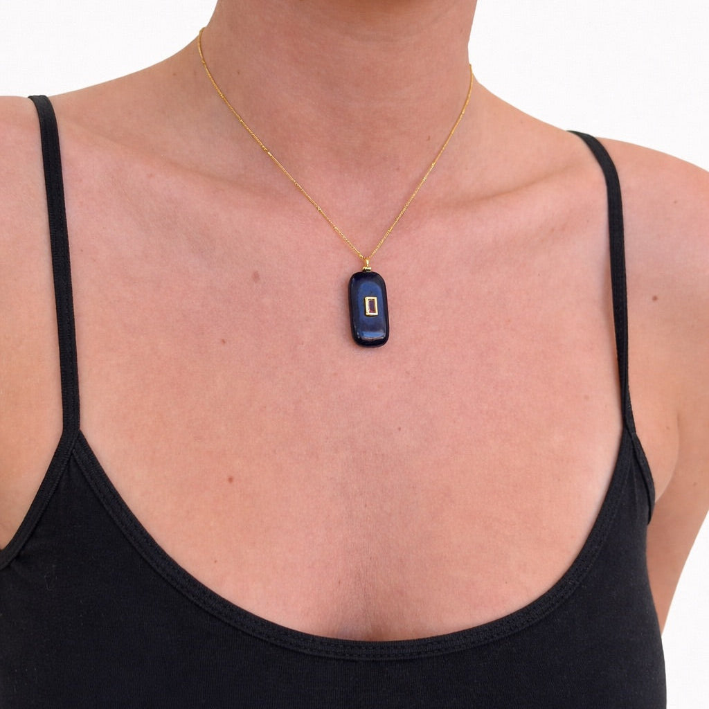 Two Tone Stone Charm