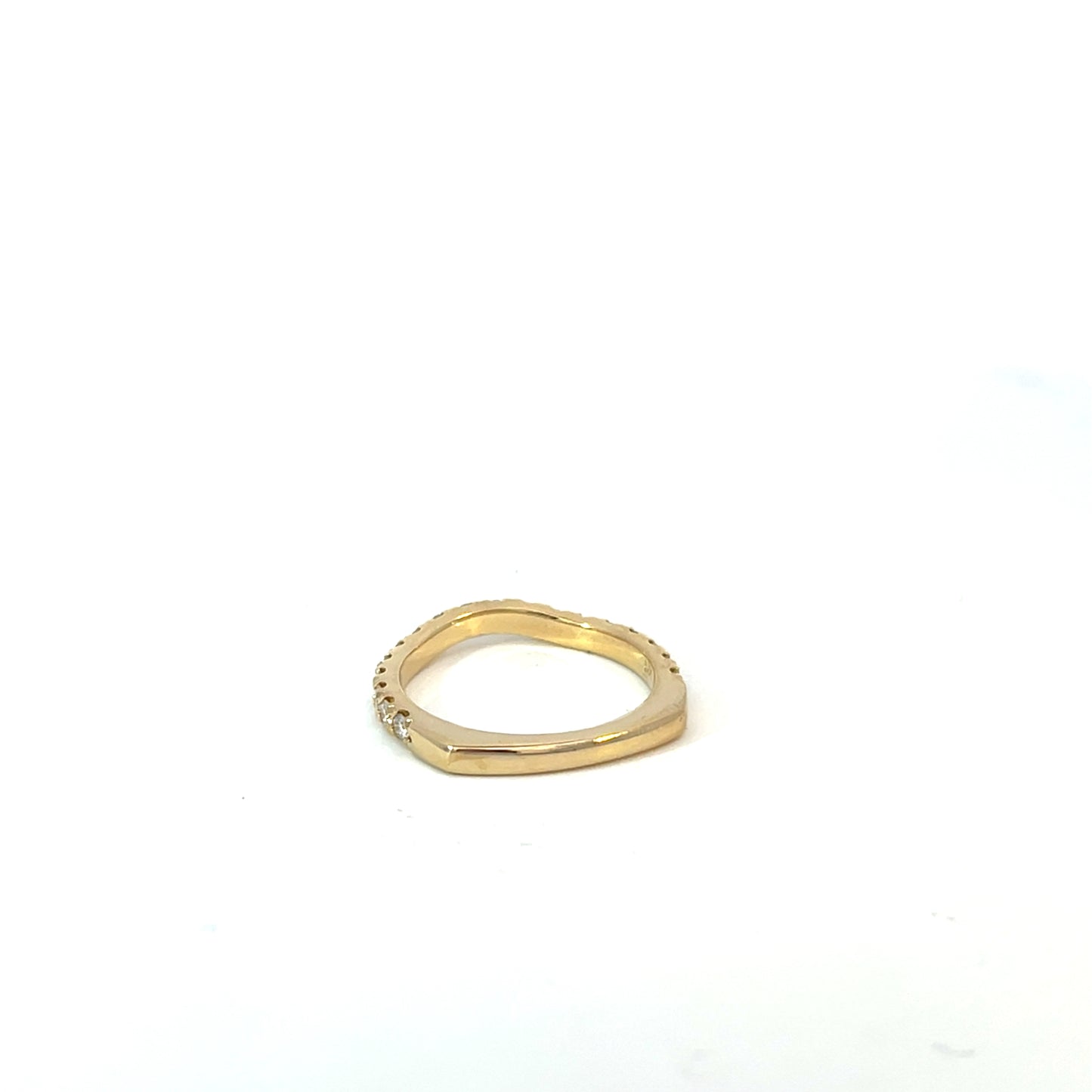 Swoosh Diamond Wedding Band