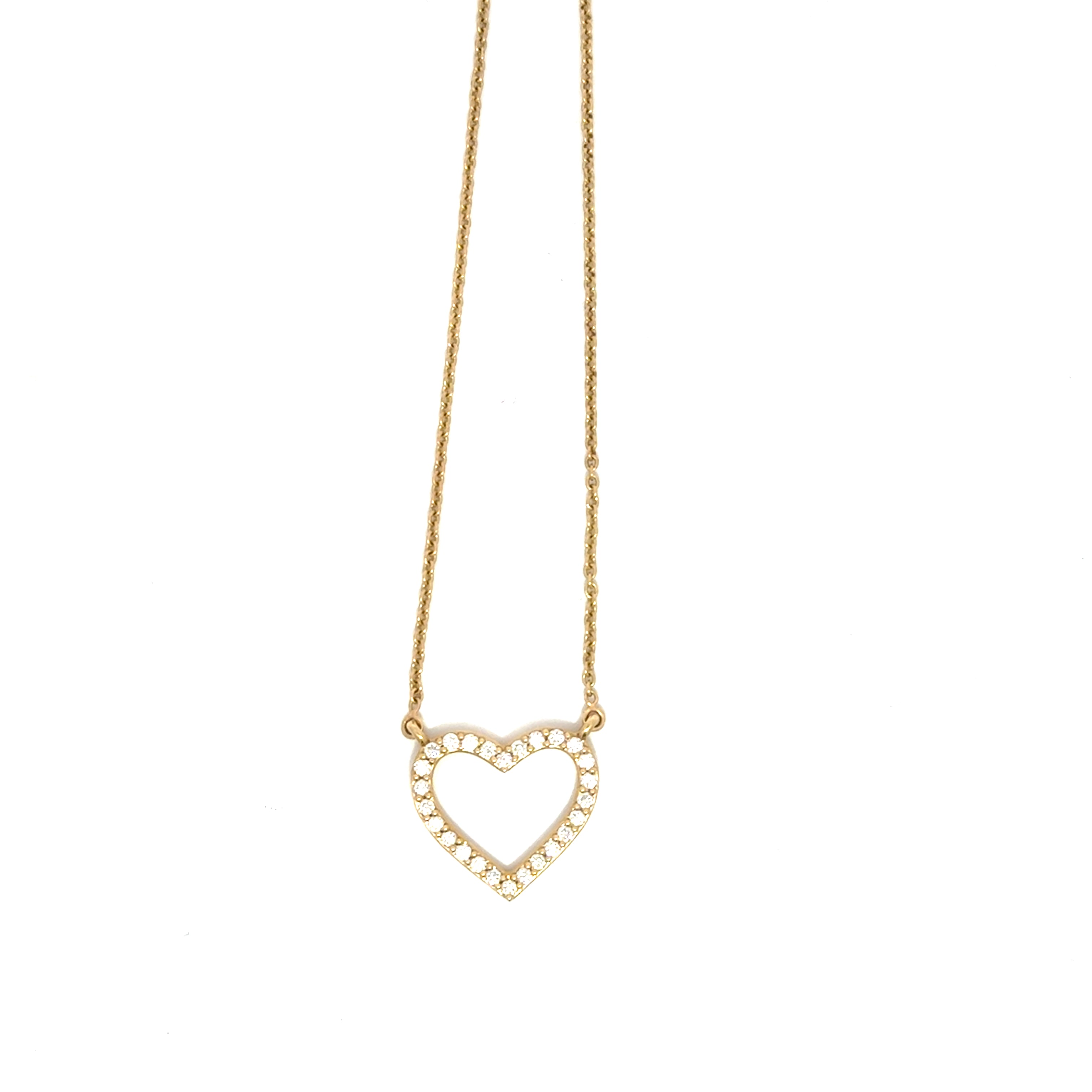 Diamond Open Heart Necklace