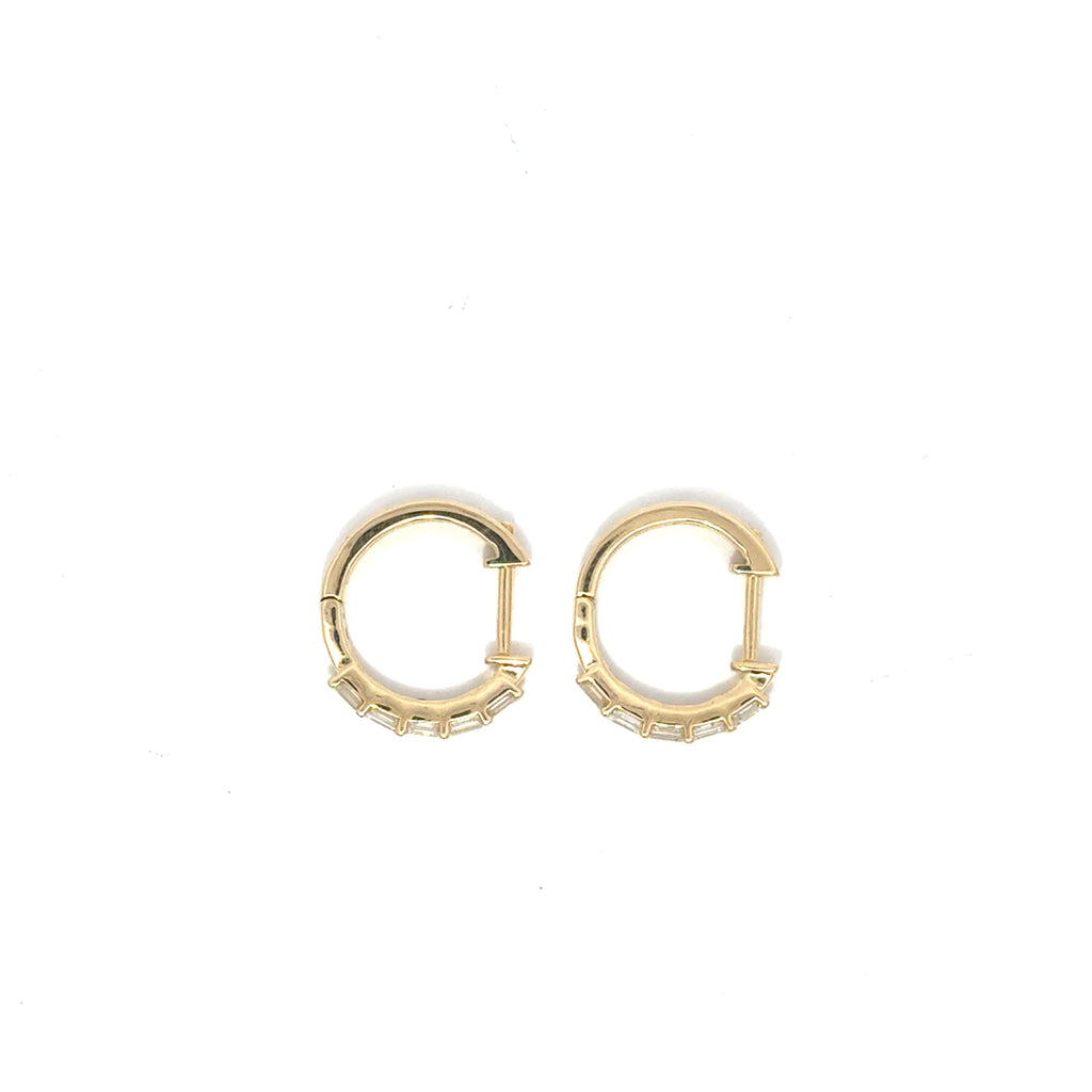 Diamond Baguette Hoop
