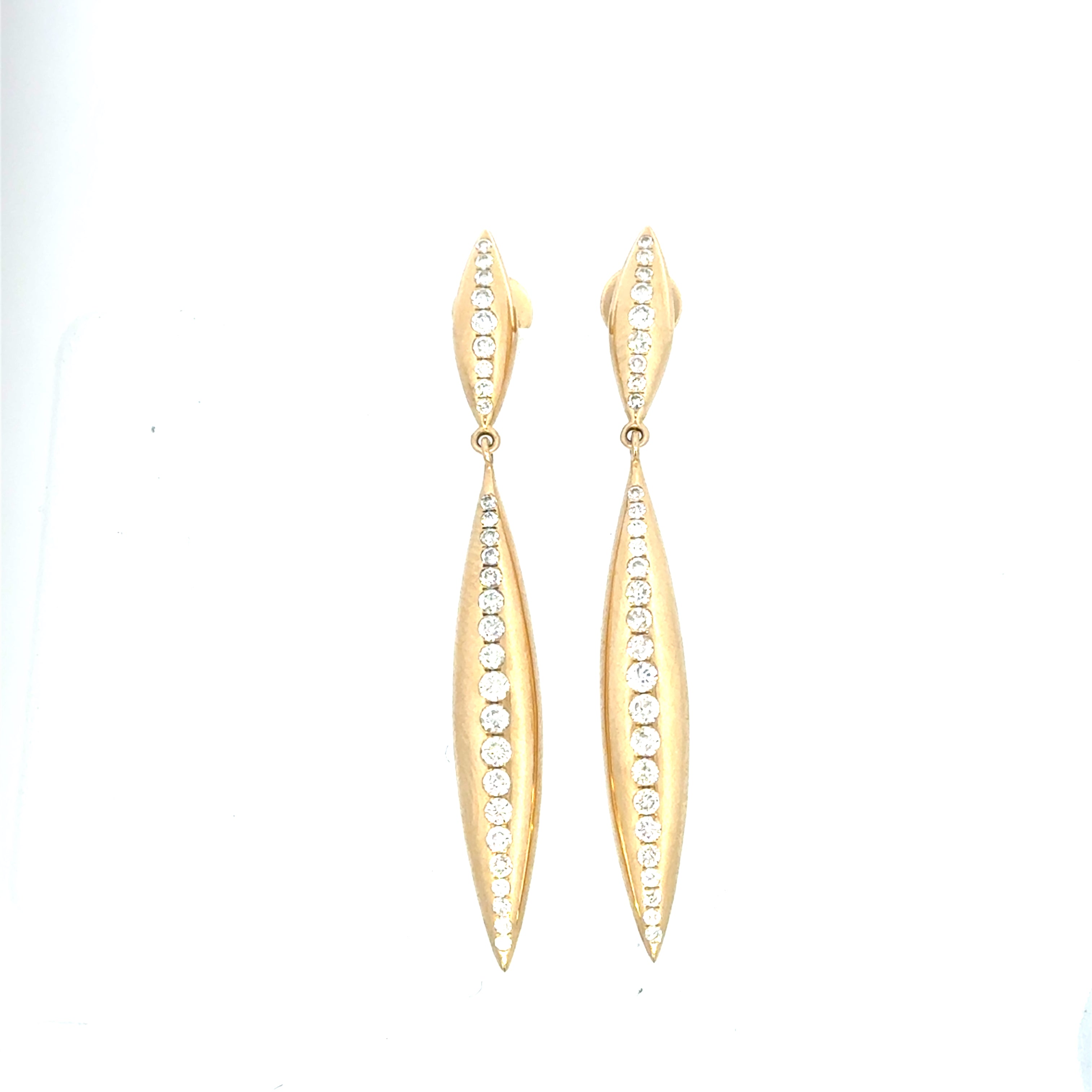 Diamond Spike Drop Earrings