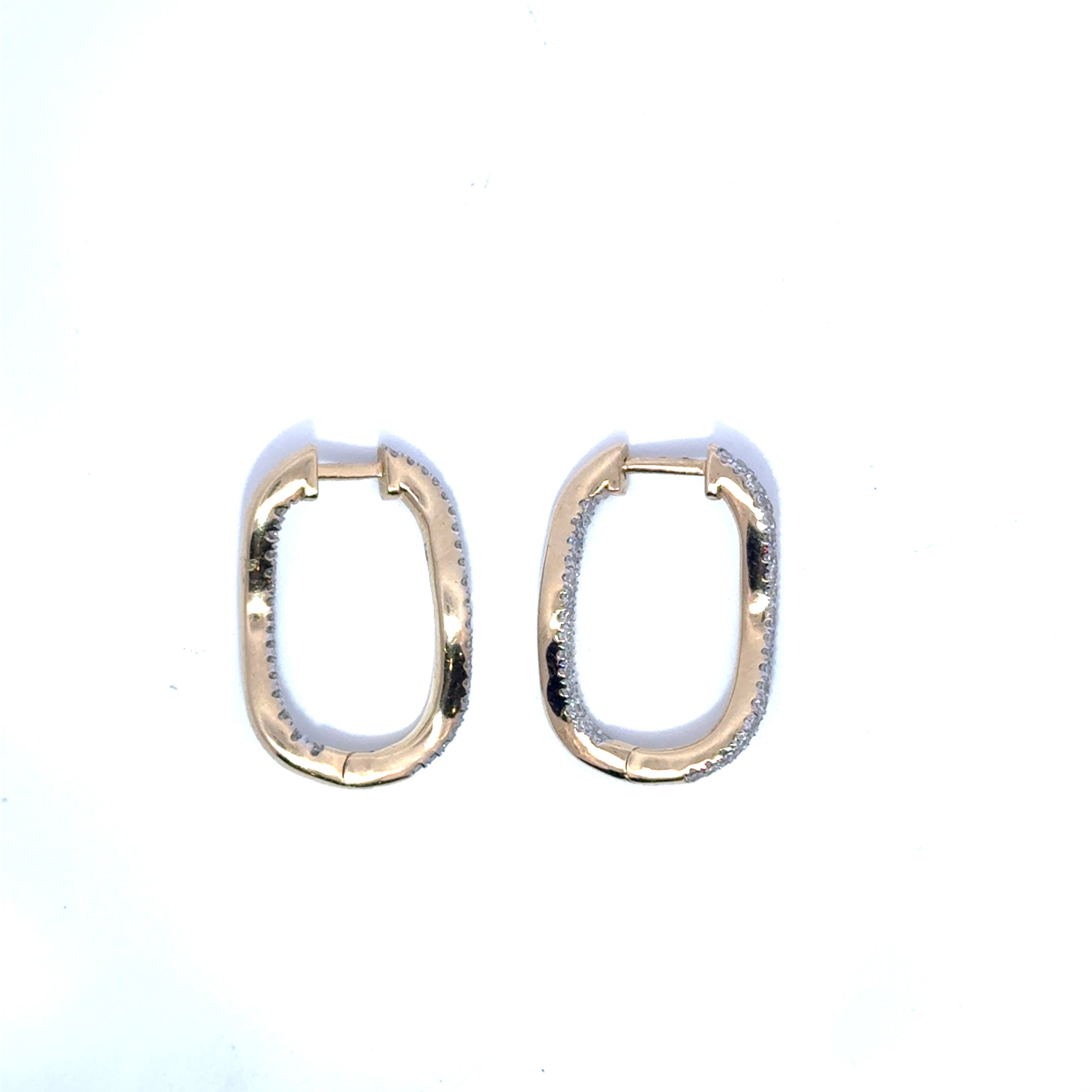Diamond Wavy Hoops