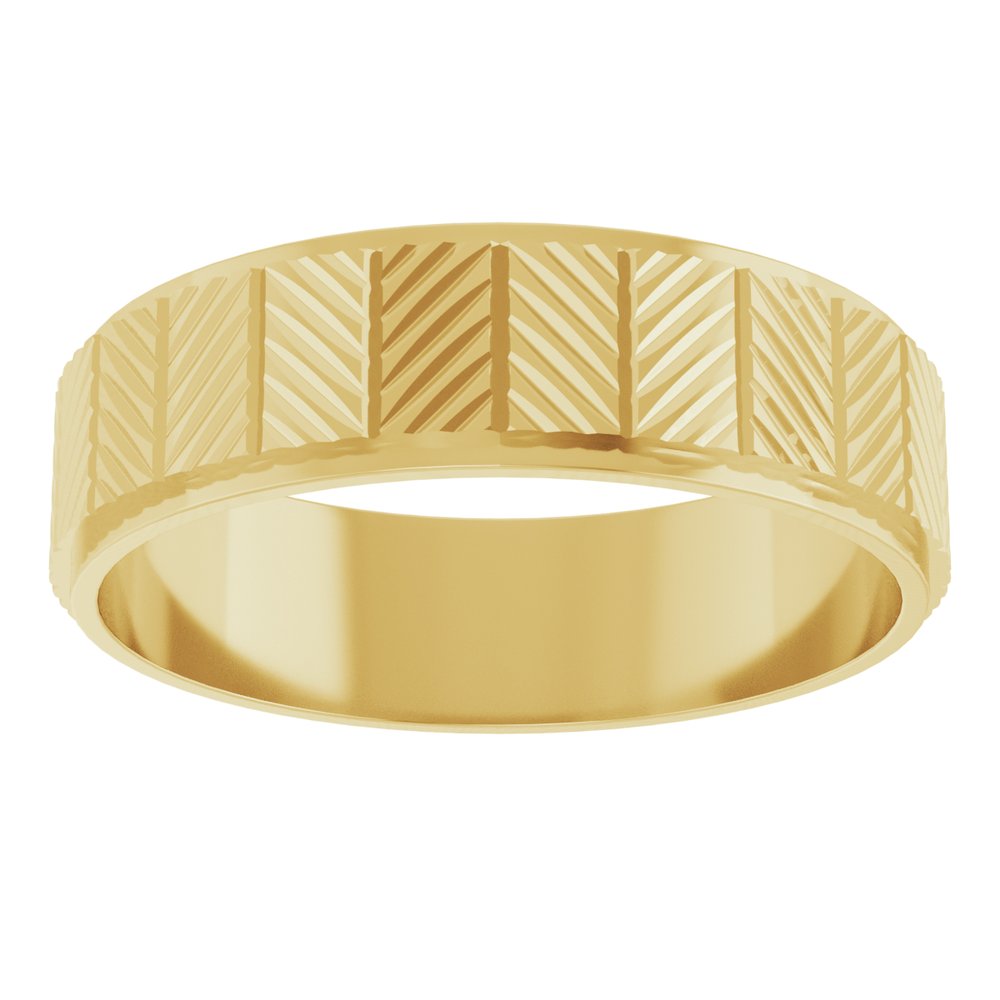Chevron Grooved Band