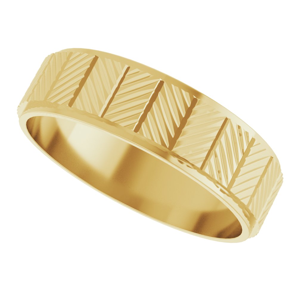 Chevron Grooved Band