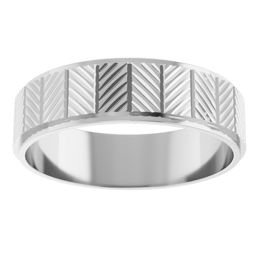 Chevron Grooved Band