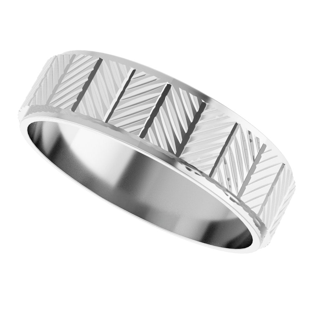 Chevron Grooved Band