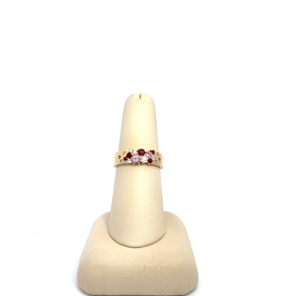 Diamond, Ruby and Sapphire Band
