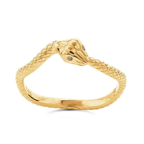 Ouroboros Diamond Eye Snake Ring