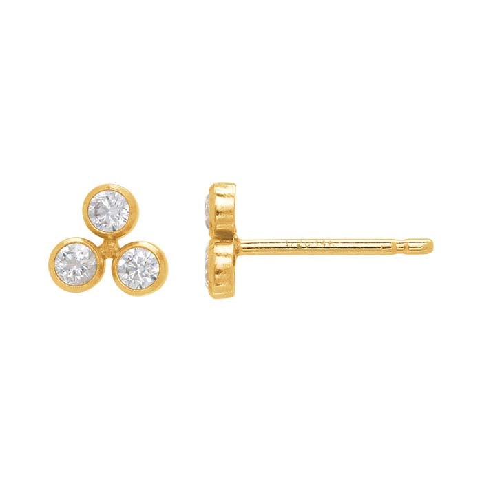 CZ Cluster Studs