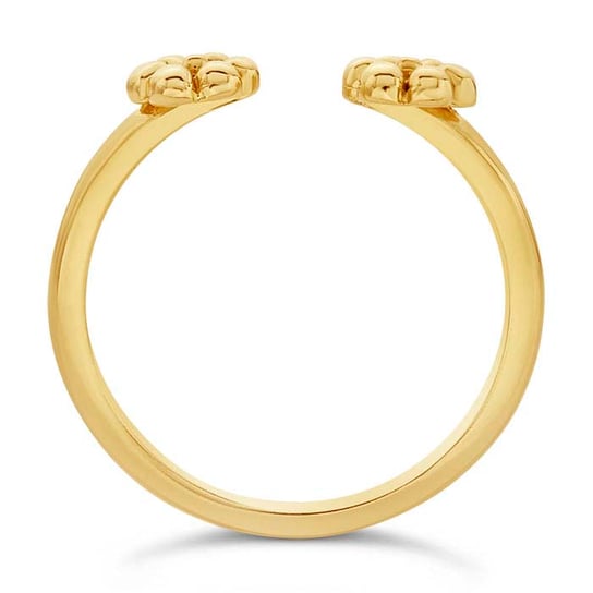 Beaded Flower Cuff RIng