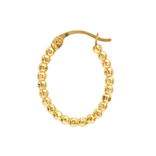 Oval Dot Hoop Earrings