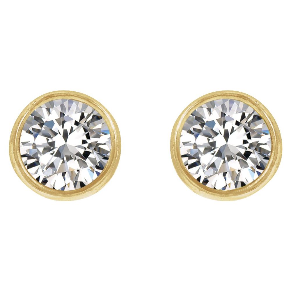 Bezel Birthstone Studs