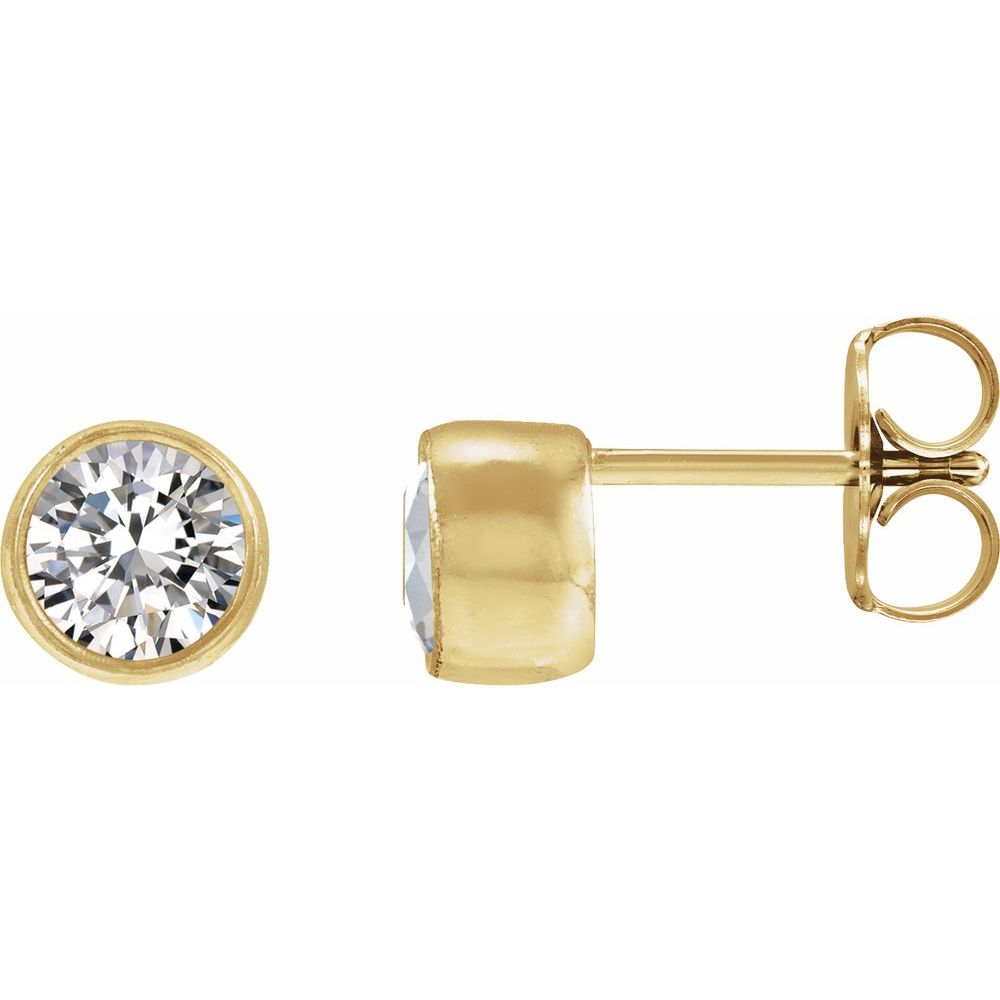 Bezel Birthstone Studs