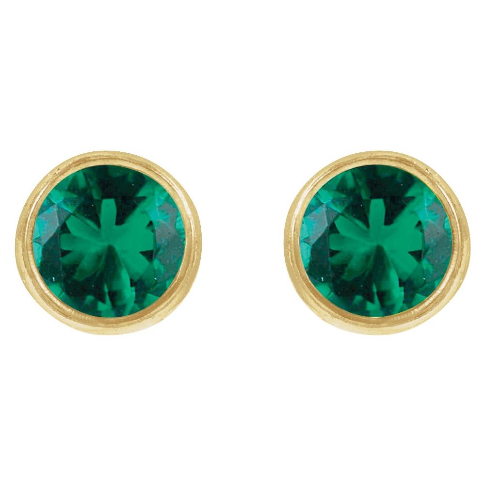 Bezel Birthstone Studs