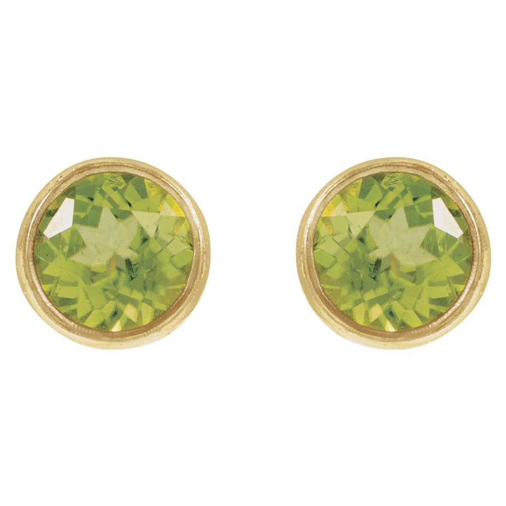 Bezel Birthstone Studs