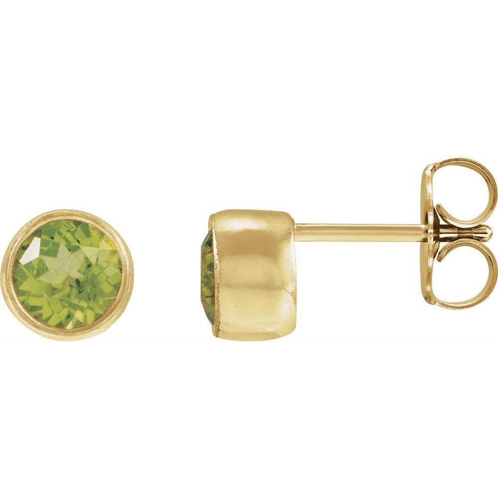 Bezel Birthstone Studs