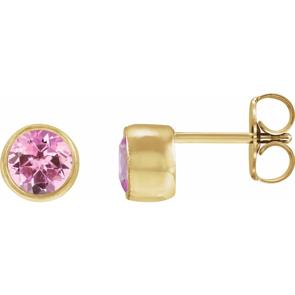 Bezel Birthstone Studs