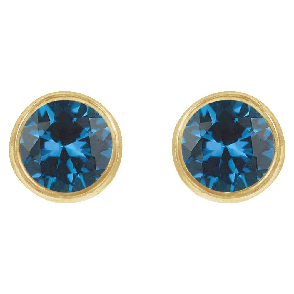 Bezel Birthstone Studs