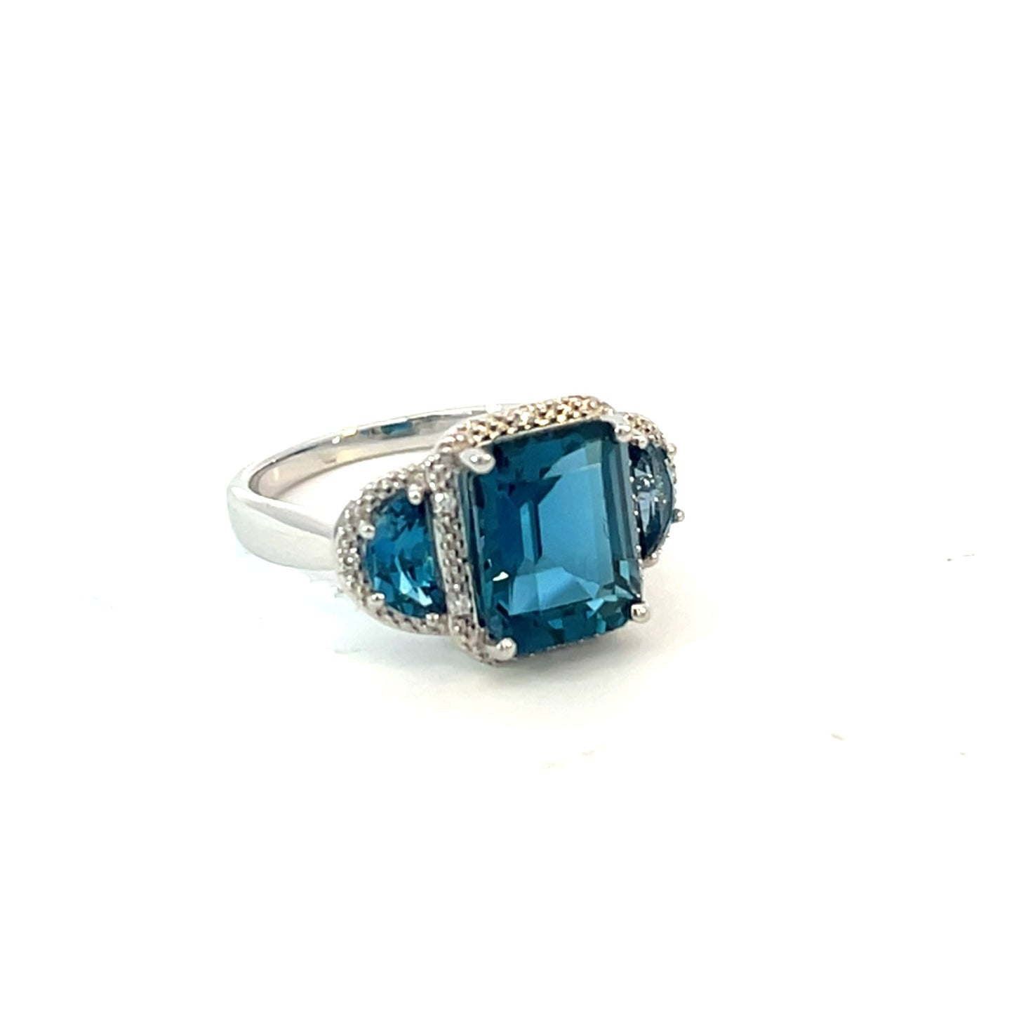 London Blue Topaz & Diamond Ring