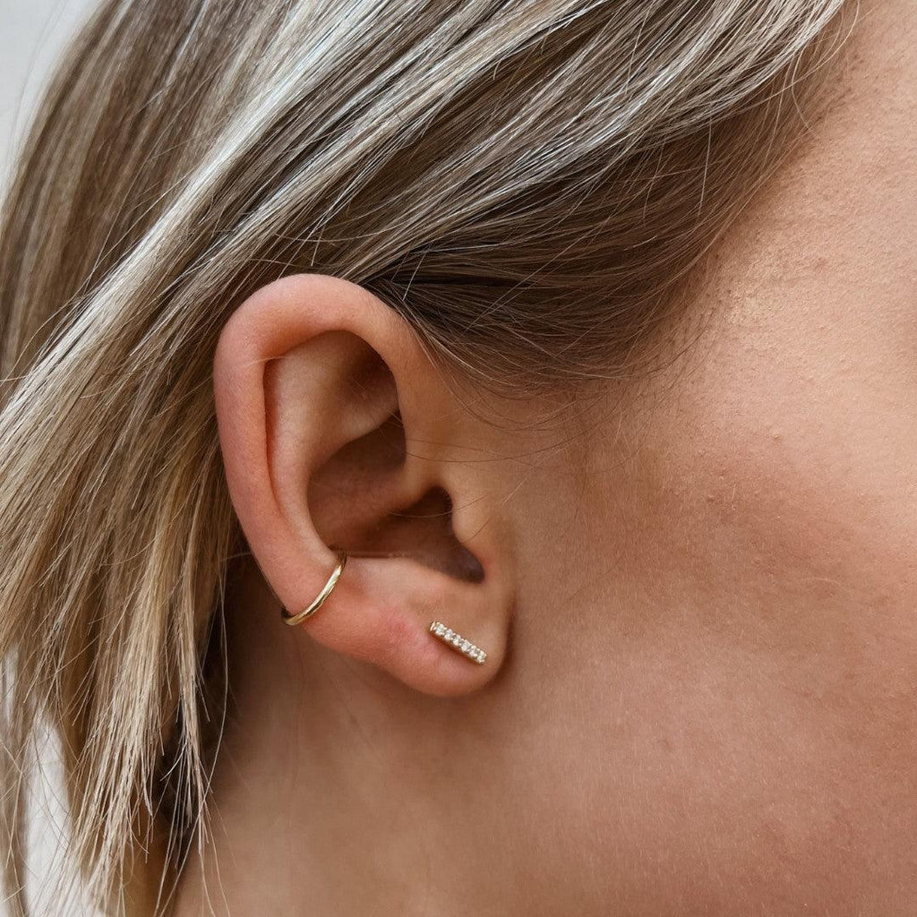 Diamond Bar Studs - Nashelle