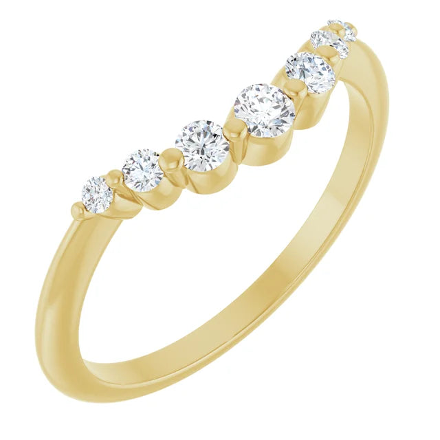 Simple Diamond Contour Band