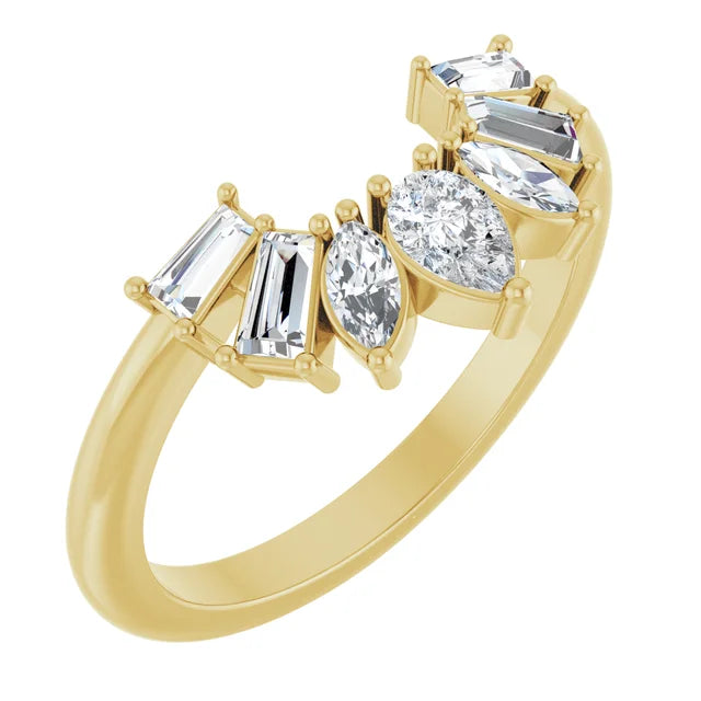 Diamond Multi Cut Contour Band