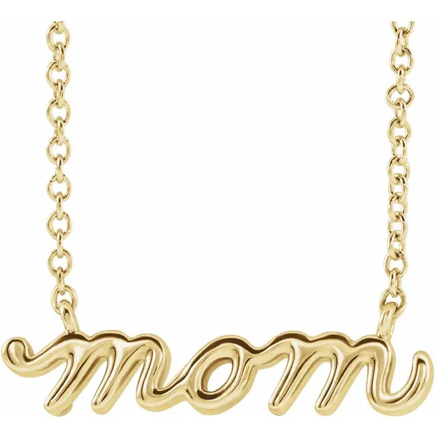 14K Petite Mom Necklace