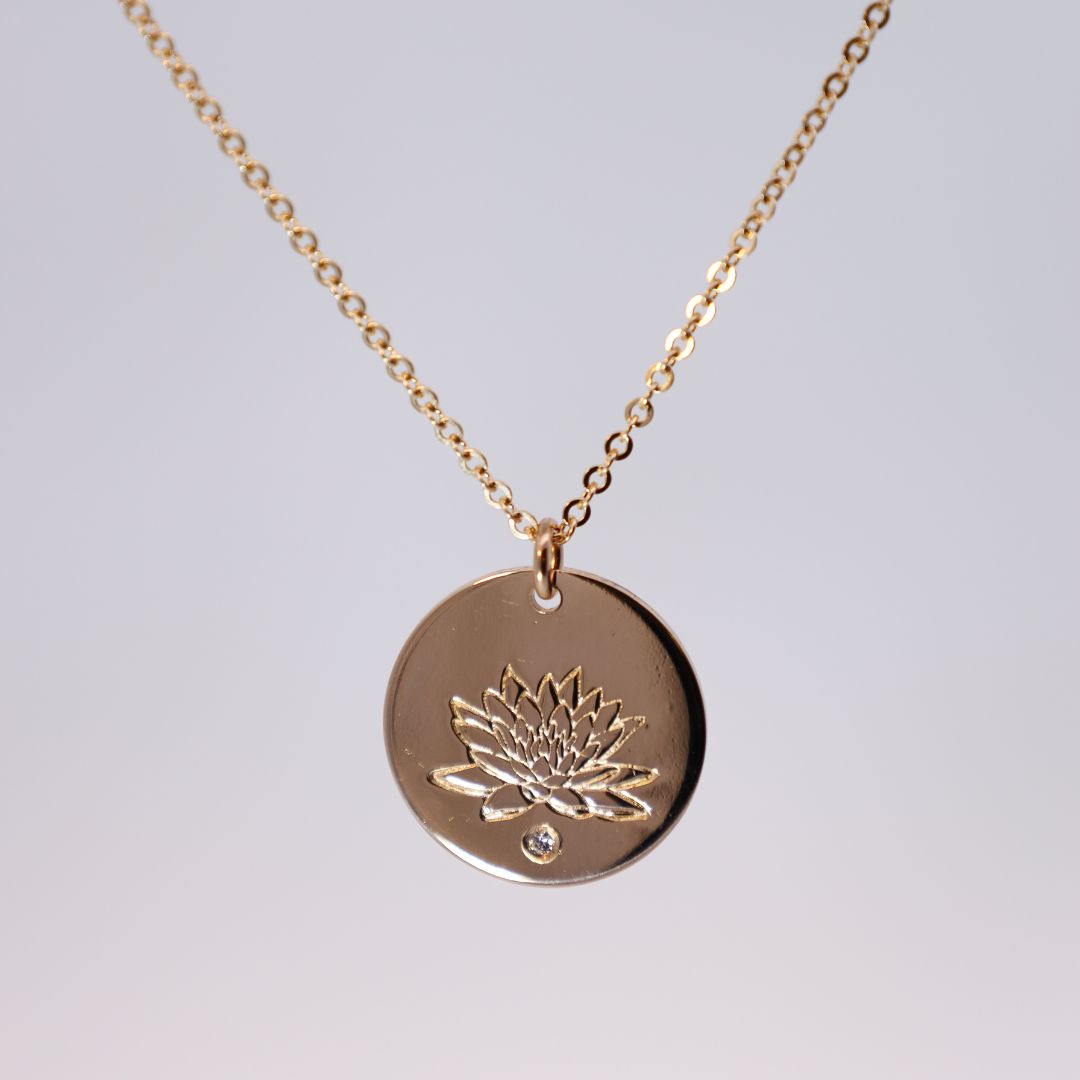 Diamond Birth Flower Necklace