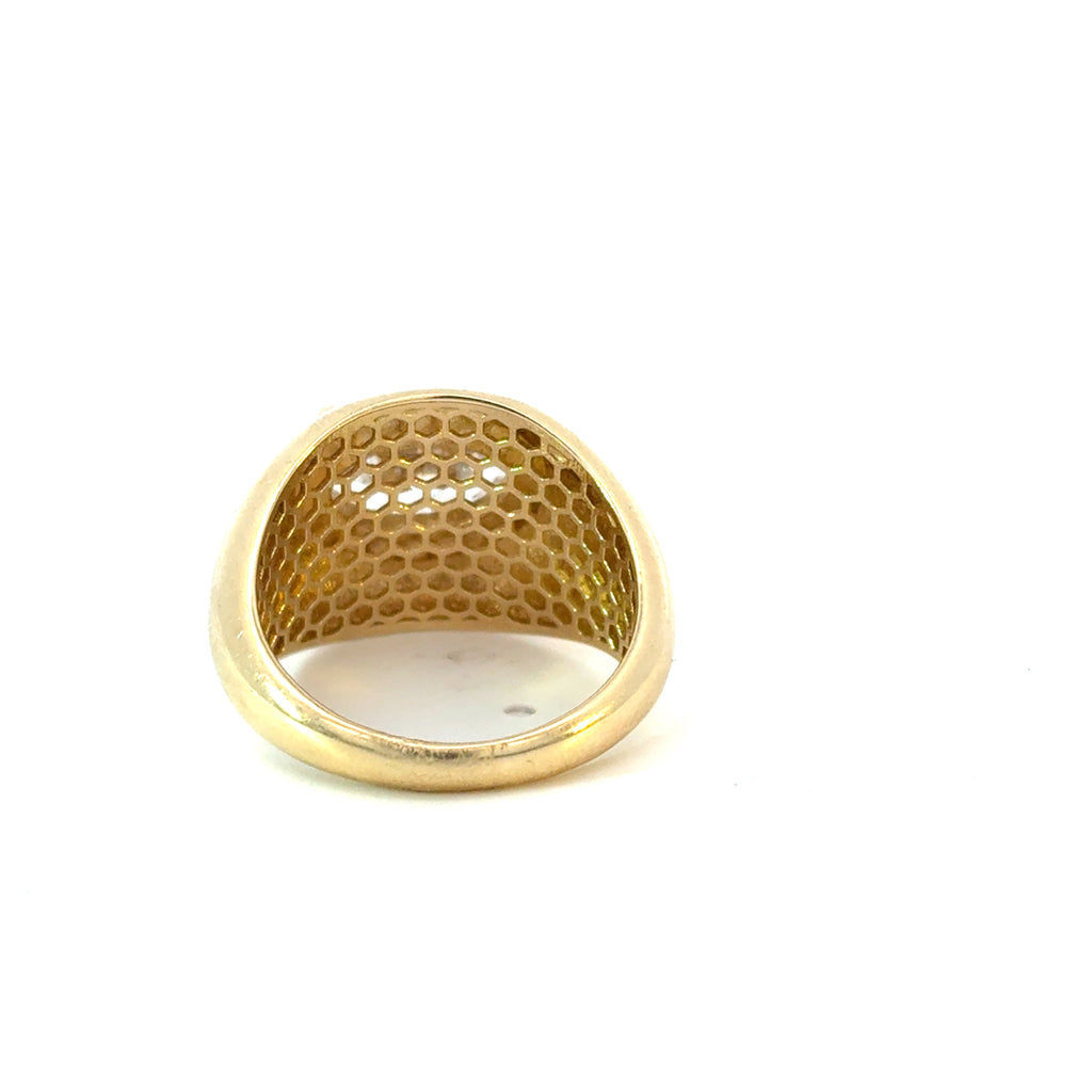 Oval Diamond Dome Ring