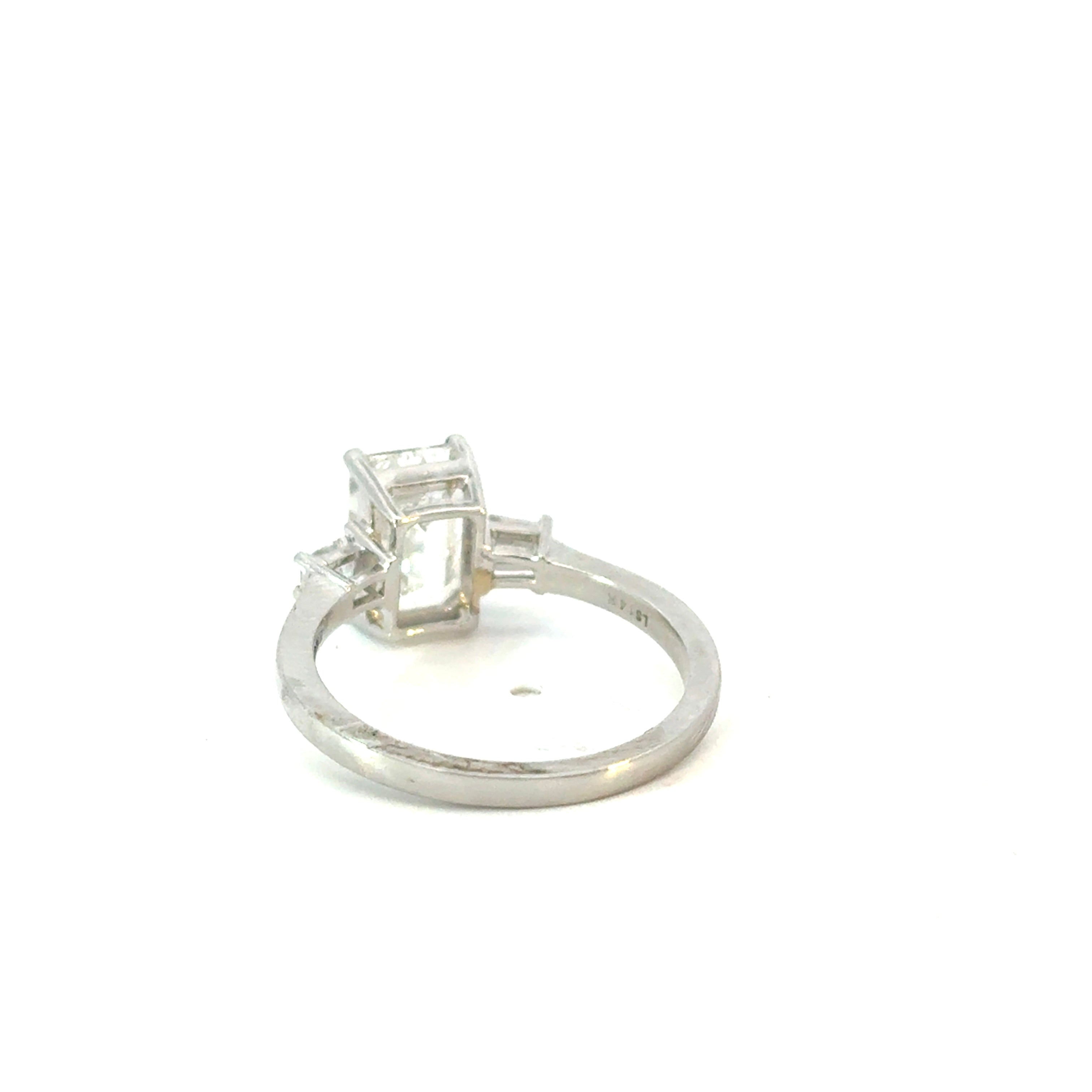 Emerald Cut Engagement Ring with Tapered Baguettes