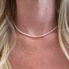 Pink Opal and Gold Spacer Necklace - Nashelle