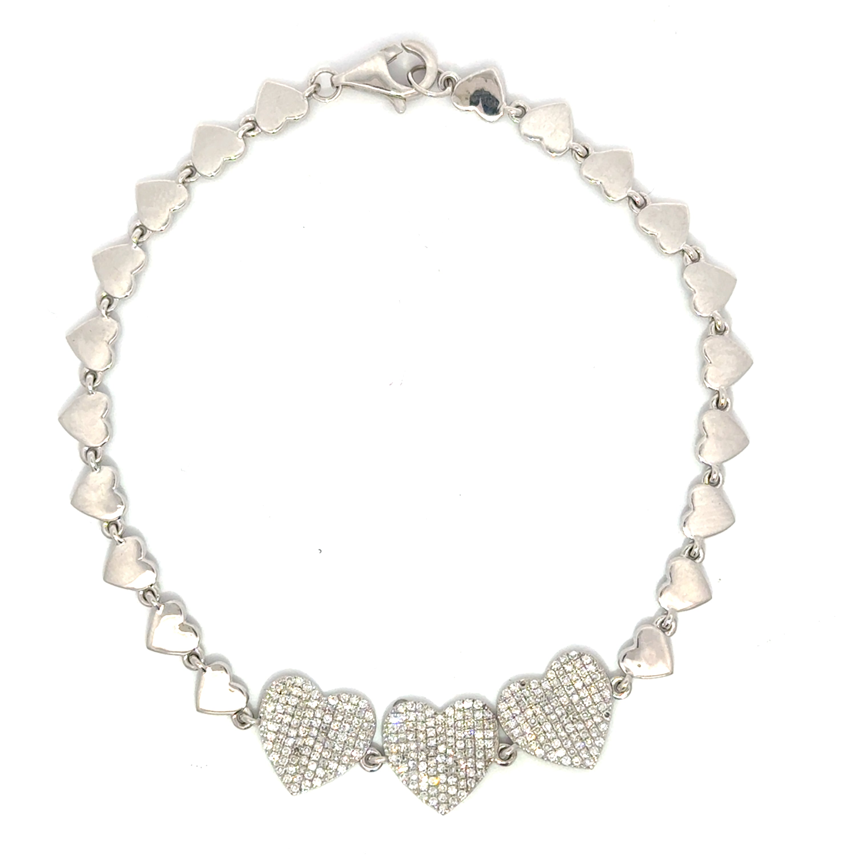 Locking Hearts Diamond Bracelet