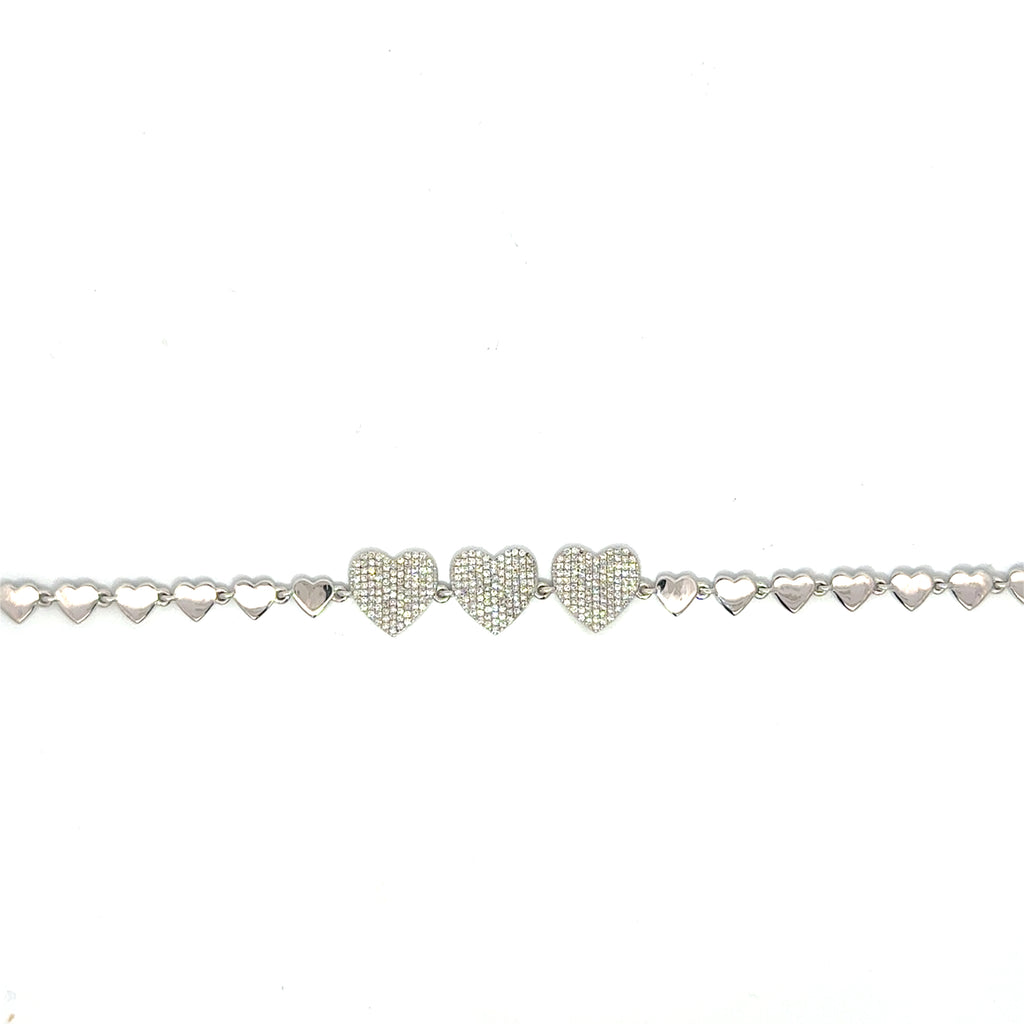 Locking Hearts Diamond Bracelet