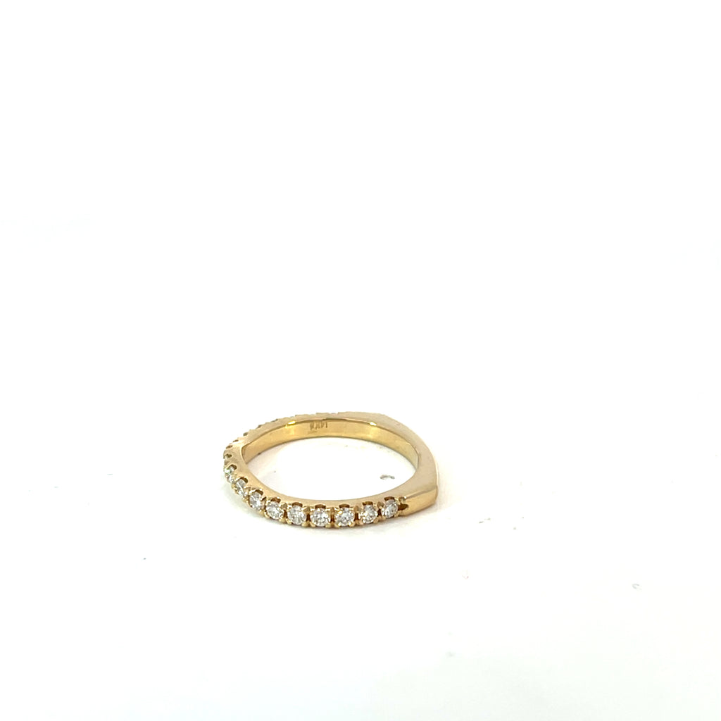 Swoosh Diamond Wedding Band