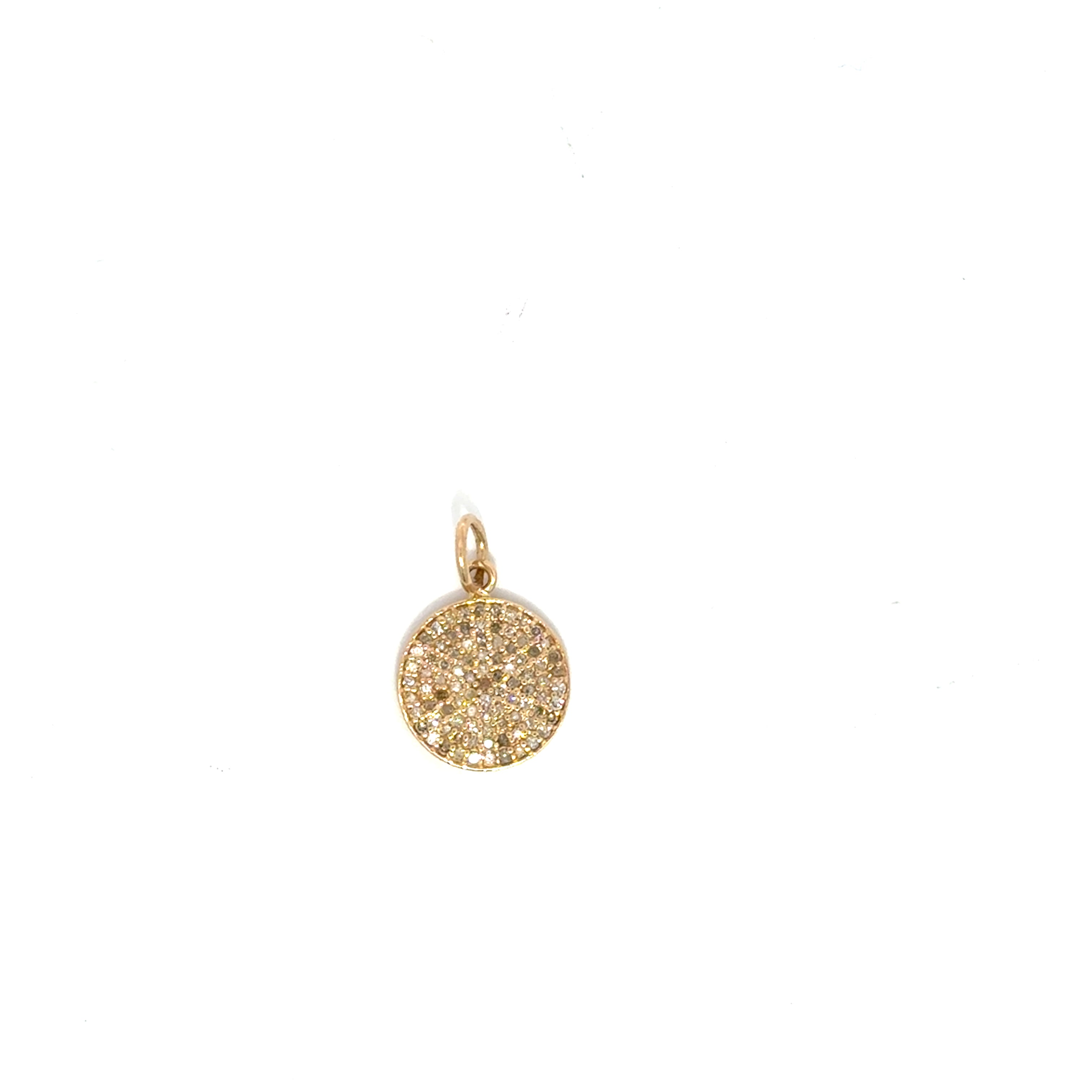 Pave Diamond Circle Charm