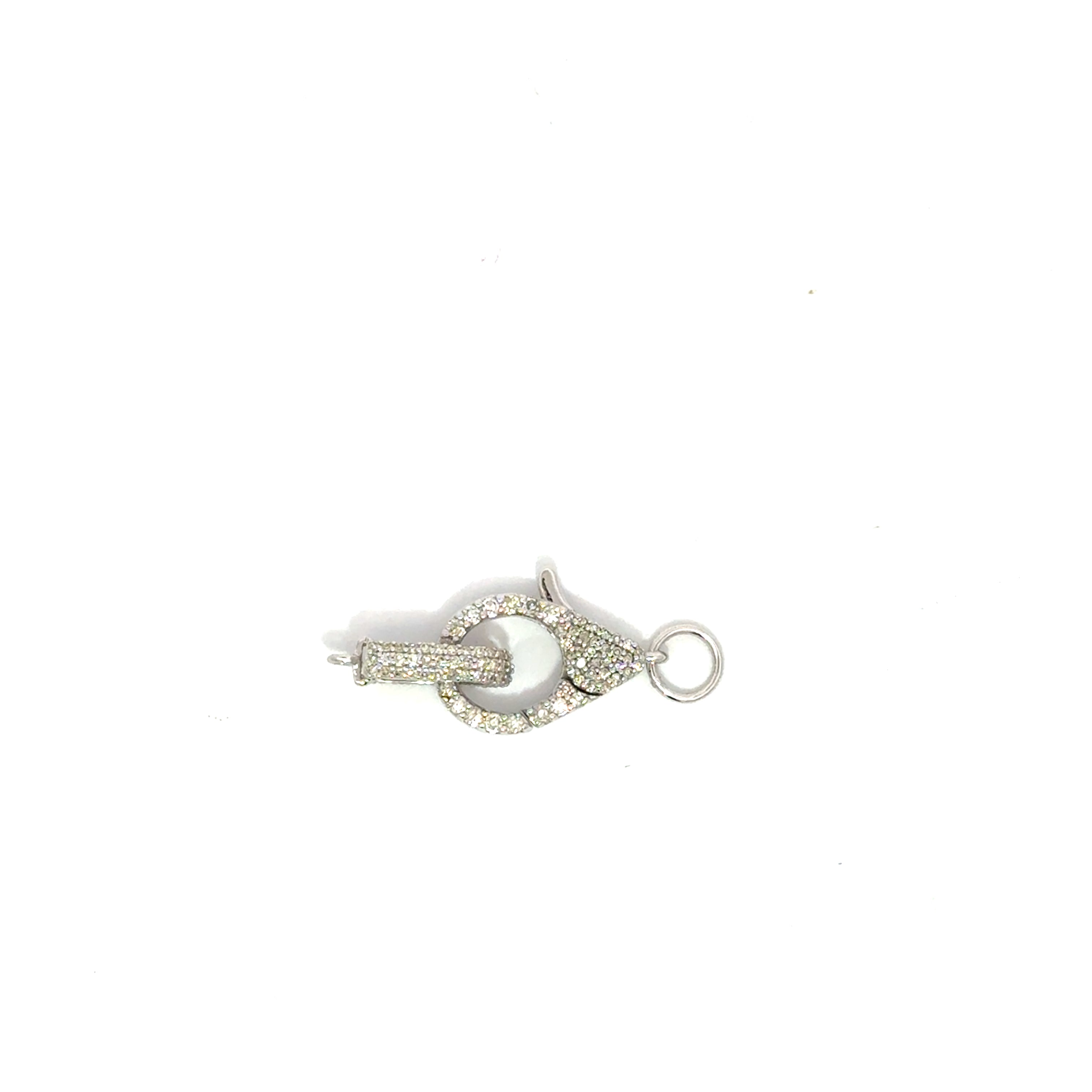 White Gold Diamond Claw Clasp