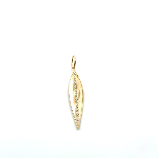 Diamond Feather Pendant