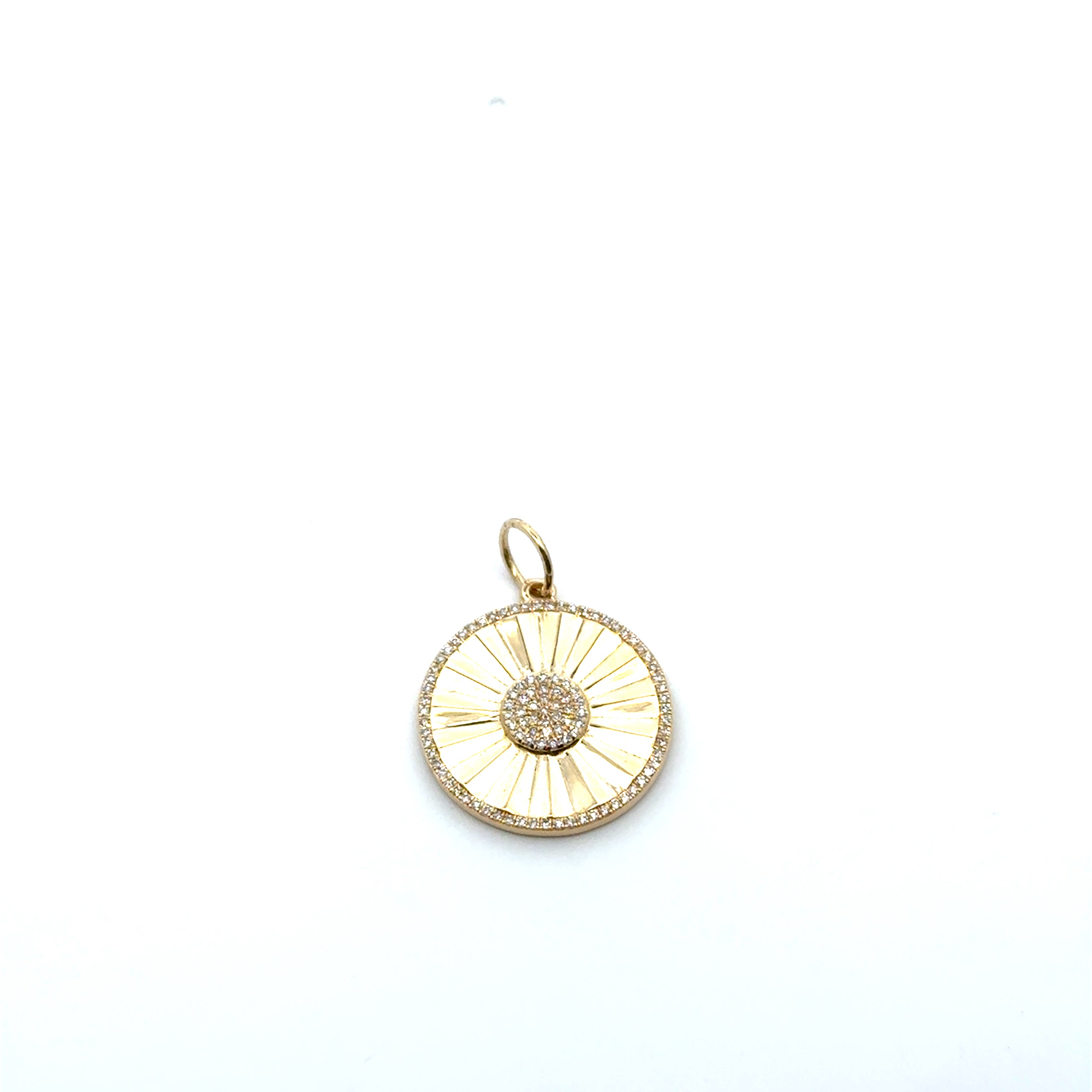 Sunburst Pave Diamond Charm