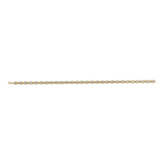 14k Emerald Cut Diamond Bracelet