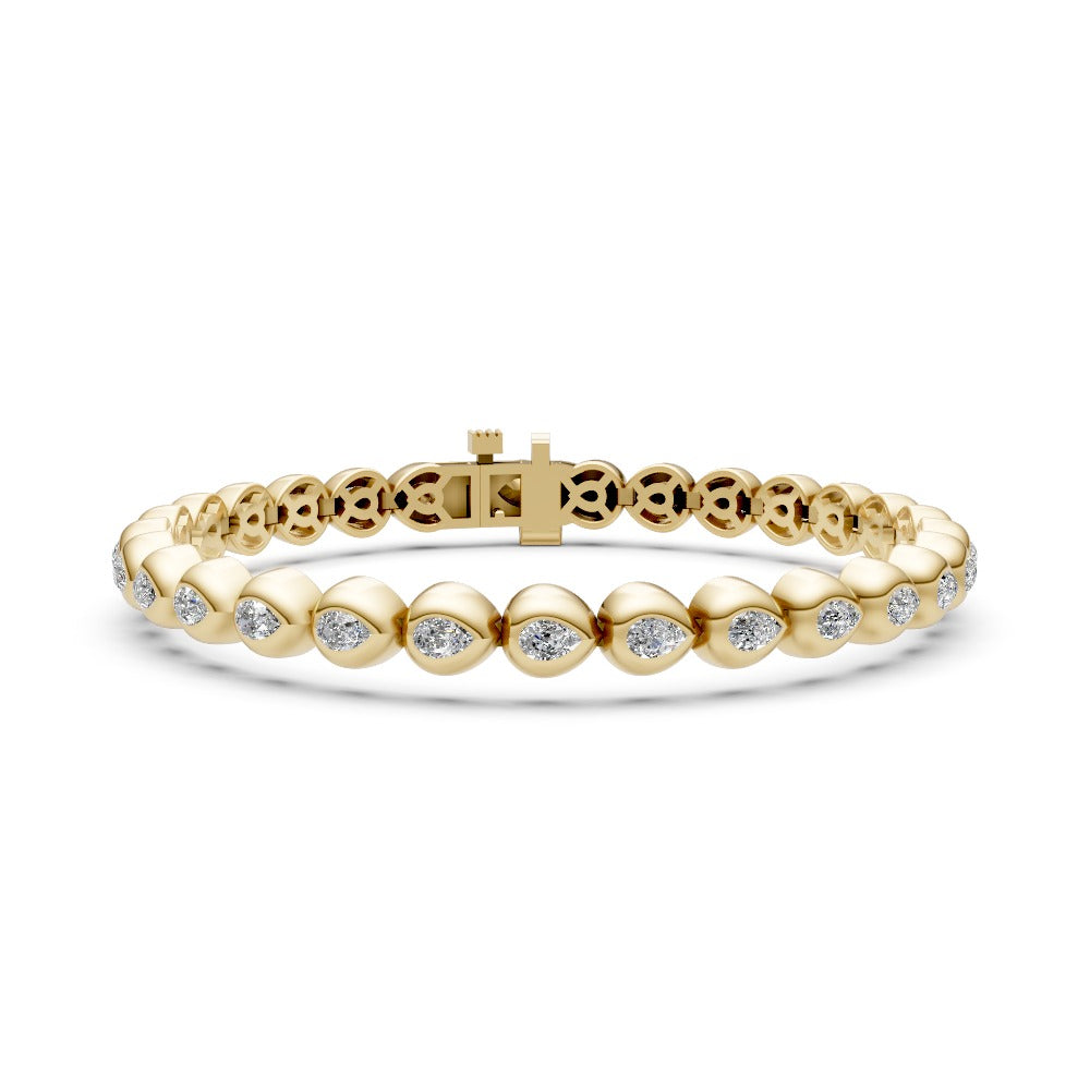 Raindrop Bezel Diamond Bracelet