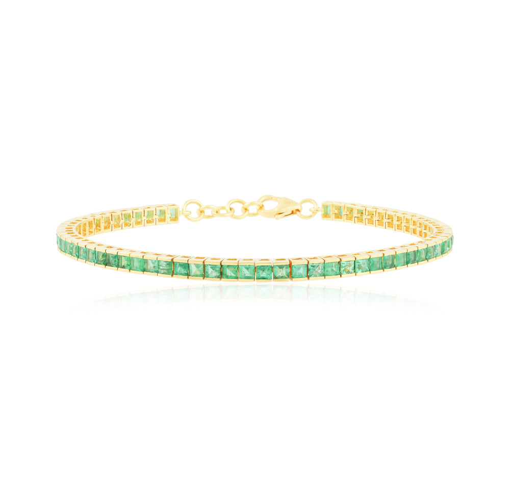 Emerald Channel Tennis Bracelet