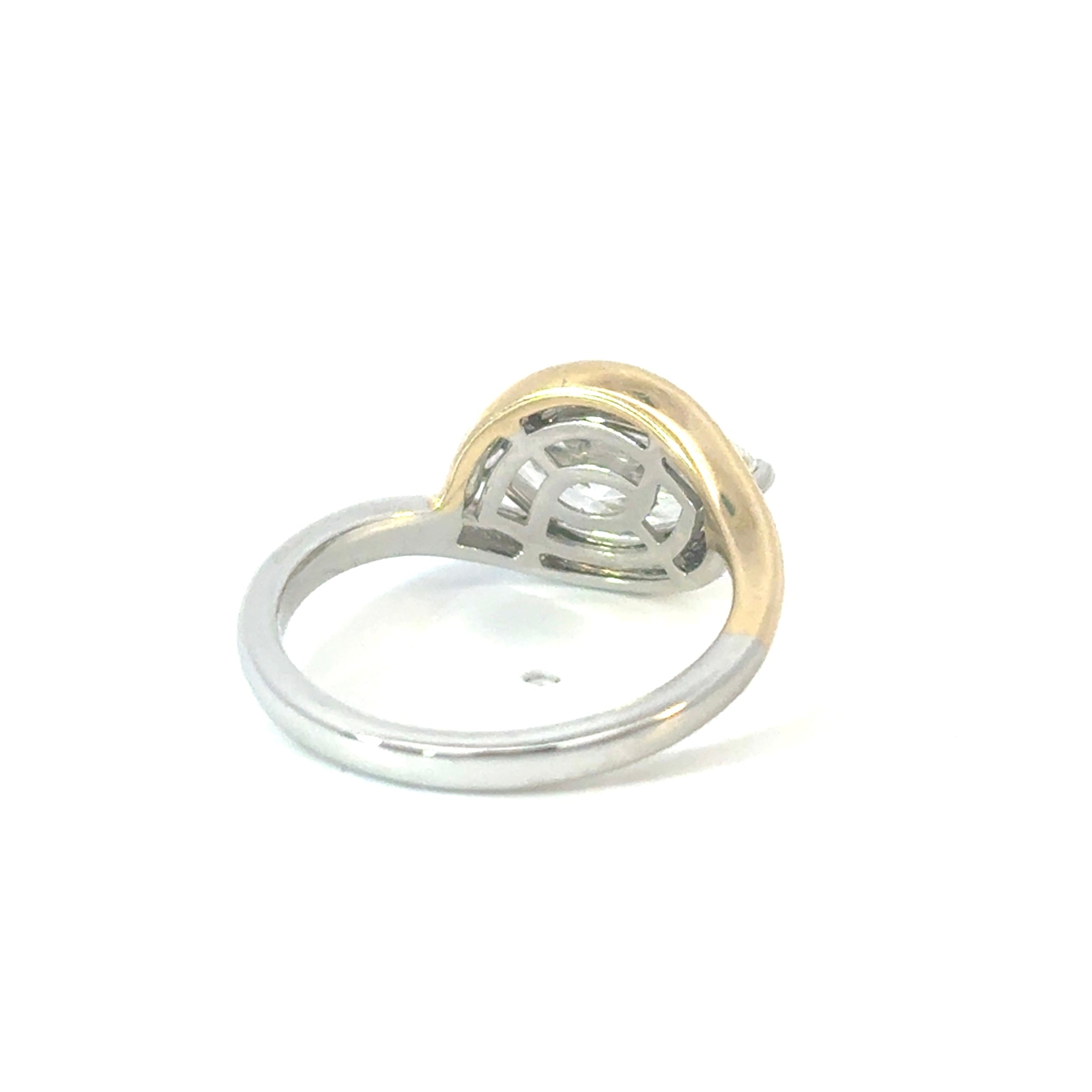 Marquise Diamond Two Toned Ring