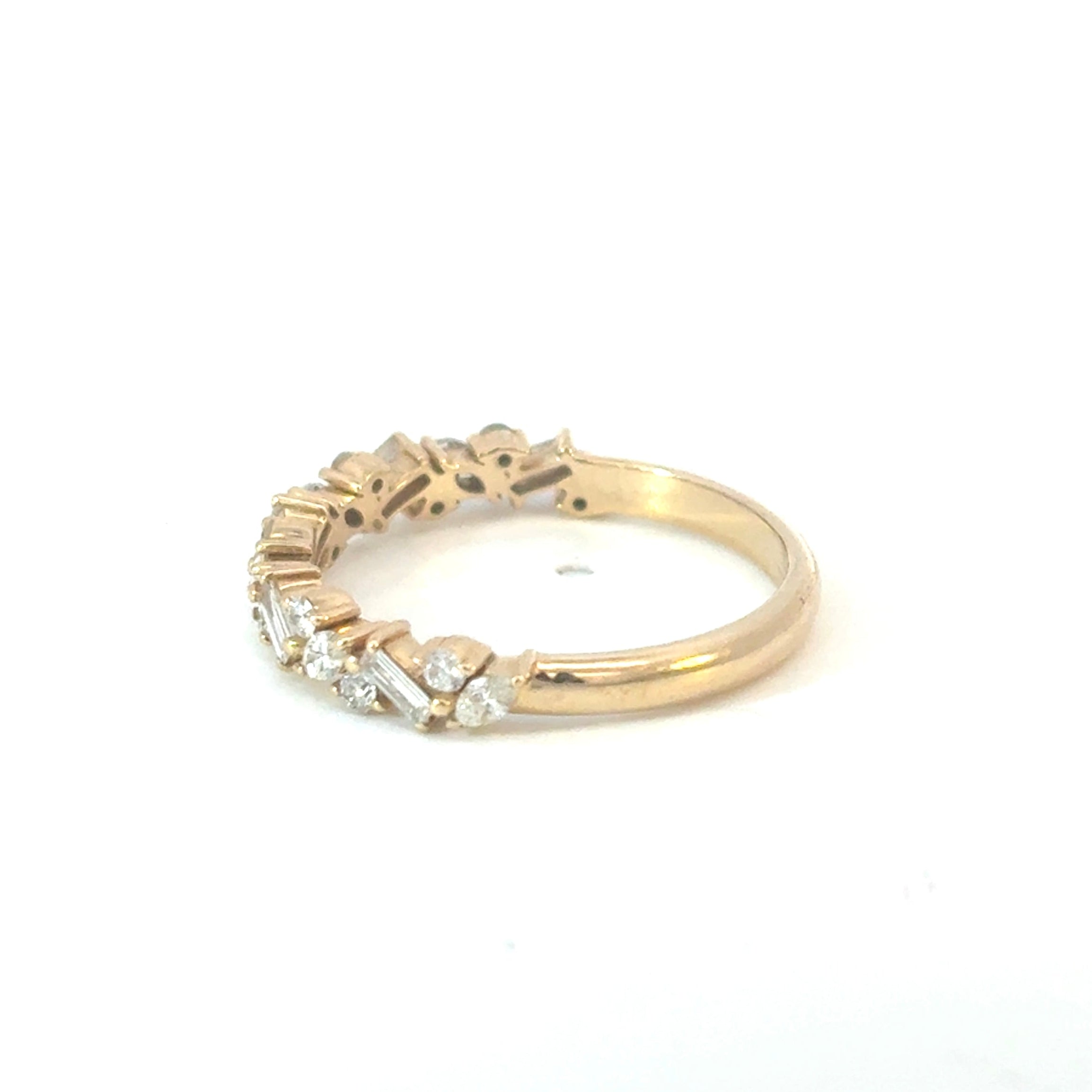 Diamond Cluster Half Eternity Ring