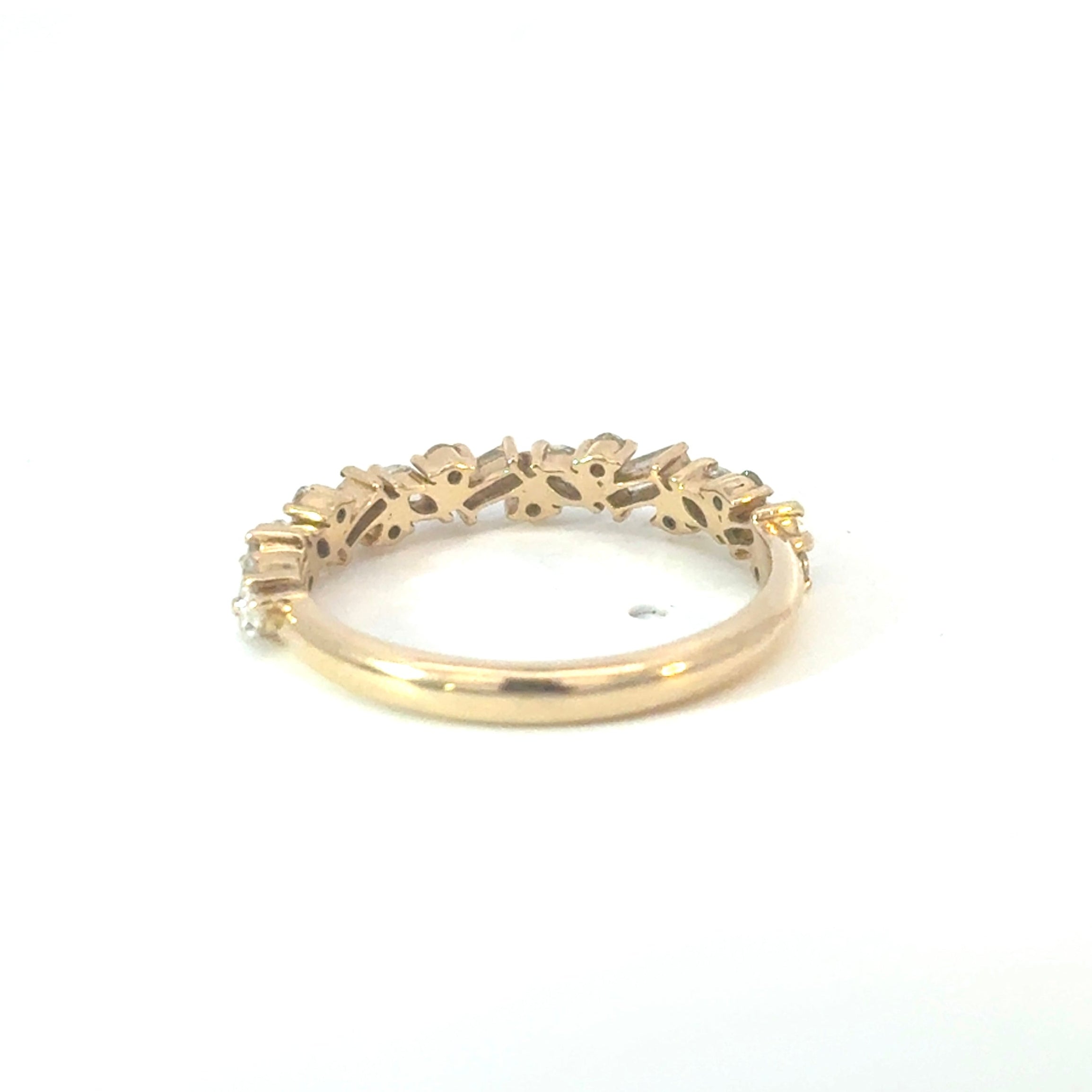 Diamond Cluster Half Eternity Ring