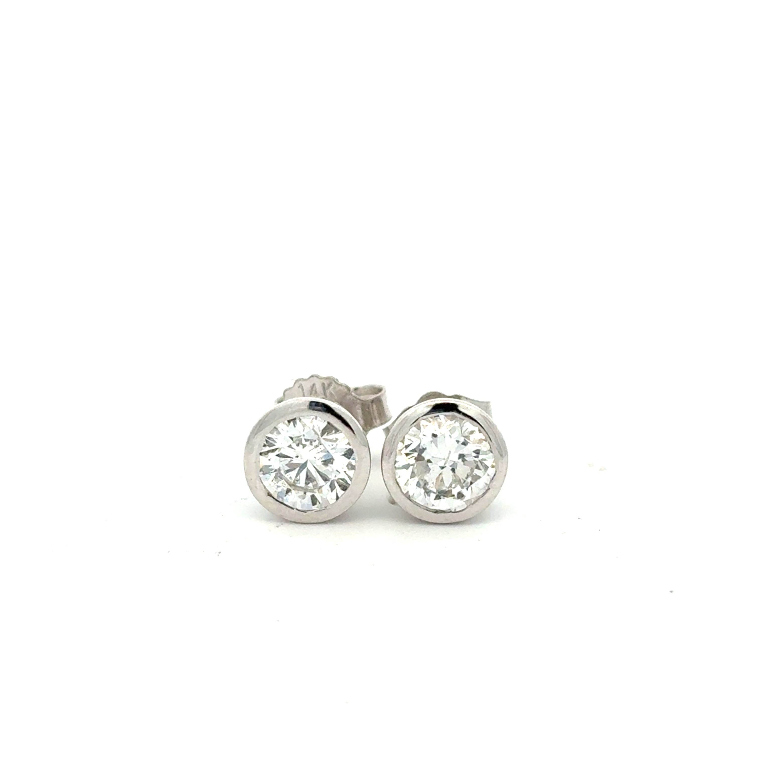 Lab Diamond Bezel Set Earrings