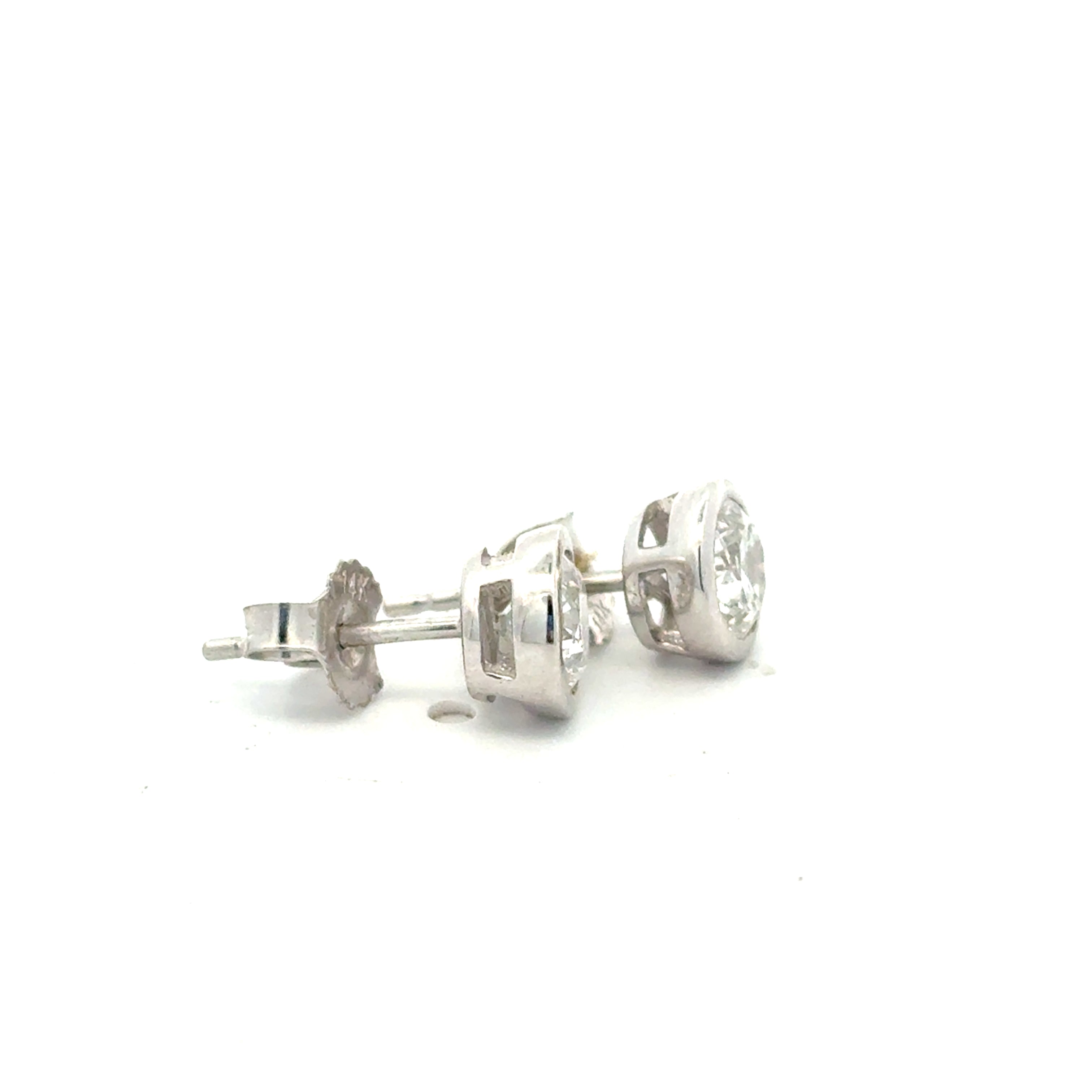 Lab Diamond Bezel Set Earrings