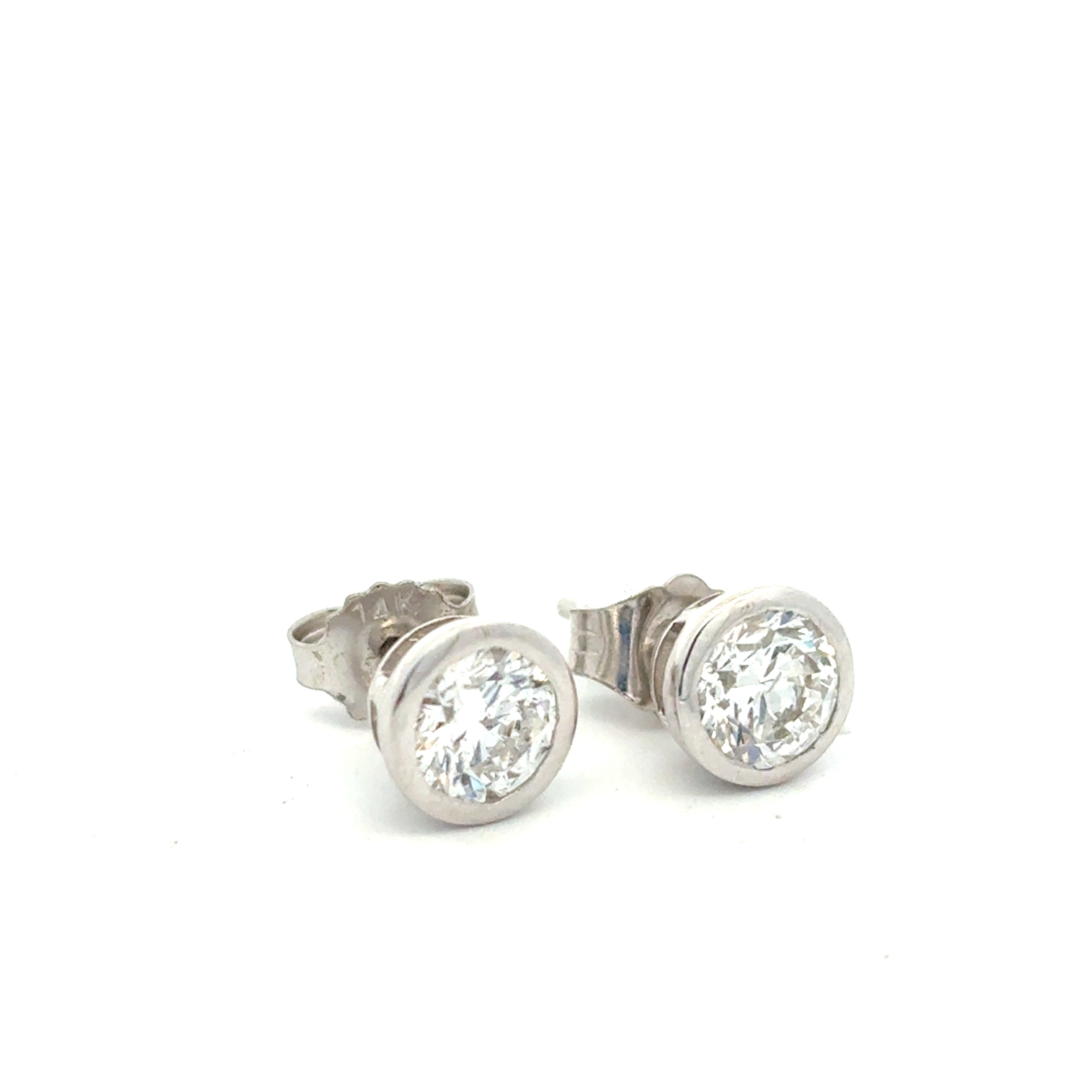 Lab Diamond Bezel Set Earrings