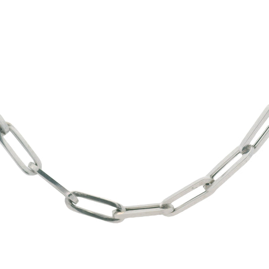 14kwg Flat Draw Chain Necklace
